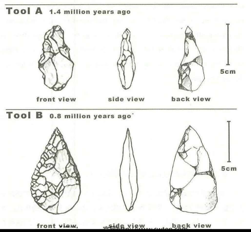 The diagram below shows the development of cutting tools in the Stone Age. – tuhocielts